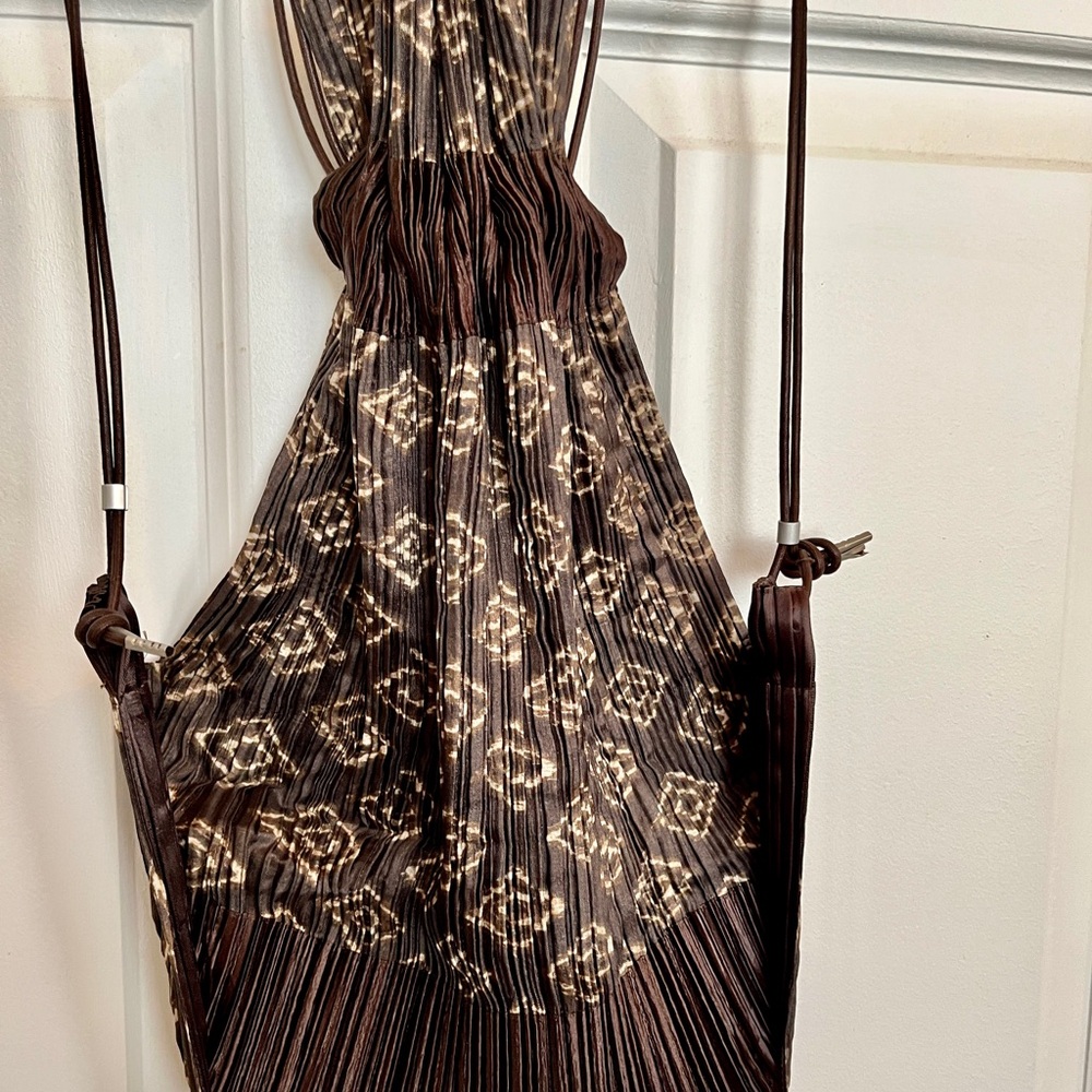 Issey Miyake Brown Patterned Backpack